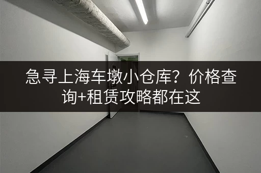 急寻上海车墩小仓库？价格查询+租赁攻略都在这