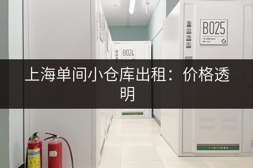 上海单间小仓库出租：价格透明，多种方案任选！