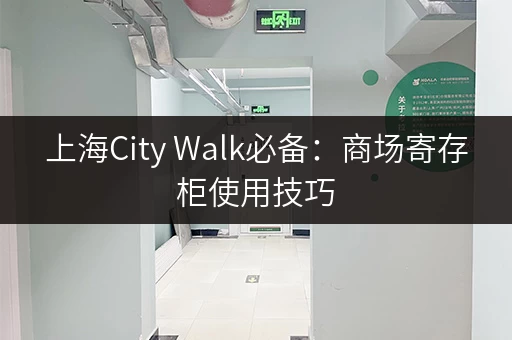 上海City Walk必备：商场寄存柜使用技巧