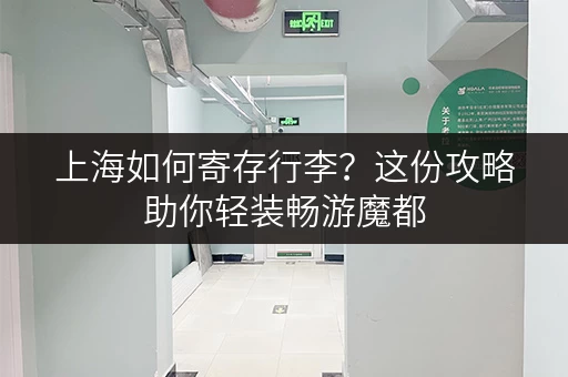 上海如何寄存行李？这份攻略助你轻装畅游魔都