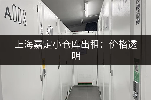 上海嘉定小仓库出租：价格透明，多种面积选择，满足你的仓储需求！