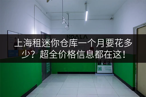 上海租迷你仓库一个月要花多少？超全价格信息都在这！