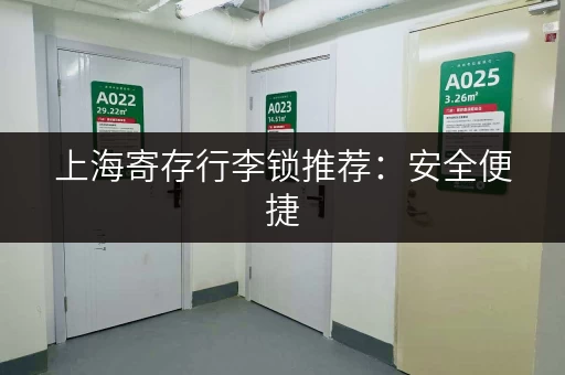上海寄存行李锁推荐：安全便捷，价格实惠！