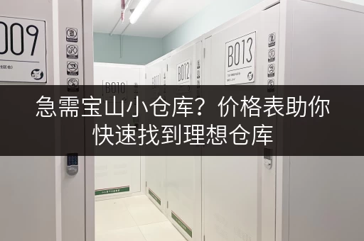 急需宝山小仓库？价格表助你快速找到理想仓库
