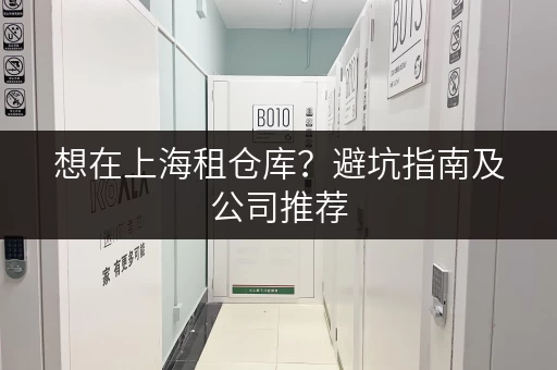 想在上海租仓库？避坑指南及公司推荐