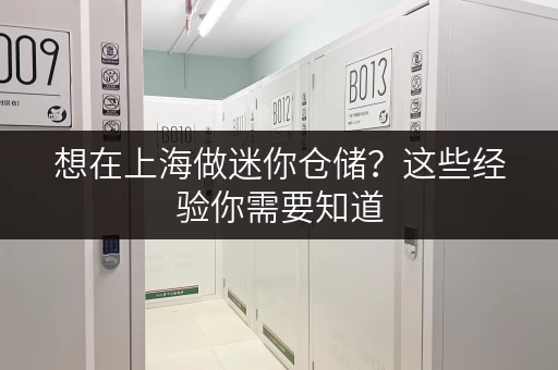 想在上海做迷你仓储？这些经验你需要知道