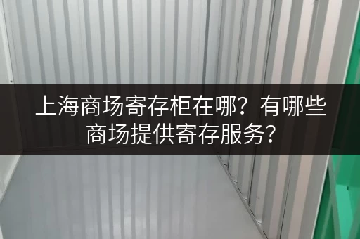 上海商场寄存柜在哪？有哪些商场提供寄存服务？