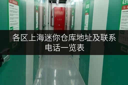 各区上海迷你仓库地址及联系电话一览表