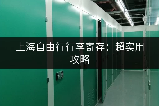 上海自由行行李寄存：超实用攻略，轻松City Walk！