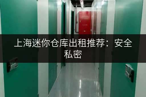 上海迷你仓库出租推荐：安全私密，随时存取，省心省力