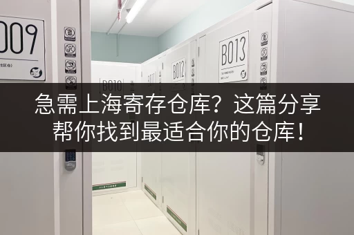 急需上海寄存仓库？这篇分享帮你找到最适合你的仓库！