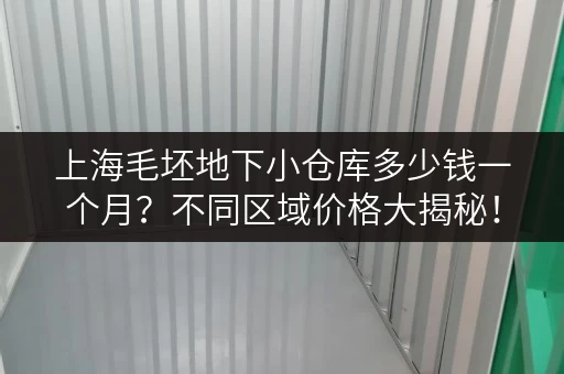 上海毛坯地下小仓库多少钱一个月？不同区域价格大揭秘！
