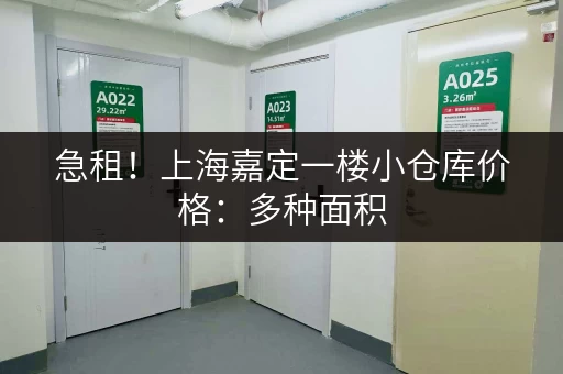 急租！上海嘉定一楼小仓库价格：多种面积，满足您的需求