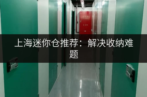 上海迷你仓推荐：解决收纳难题，帮你轻松腾出空间