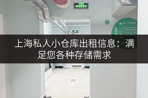 上海私人小仓库出租信息：满足您各种存储需求