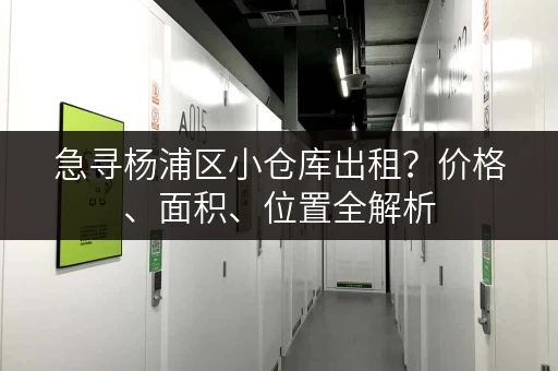 急寻杨浦区小仓库出租？价格、面积、位置全解析