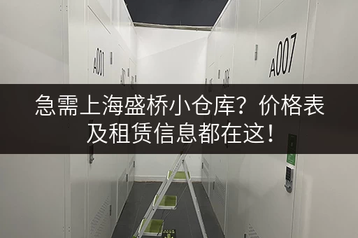 急需上海盛桥小仓库？价格表及租赁信息都在这！