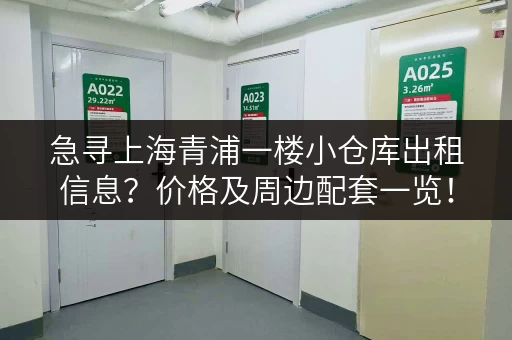 急寻上海青浦一楼小仓库出租信息？价格及周边配套一览！