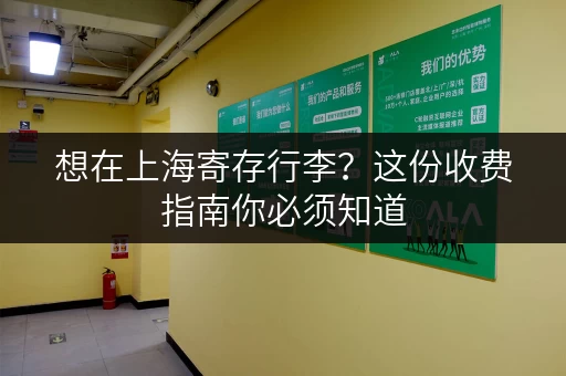 想在上海寄存行李？这份收费指南你必须知道