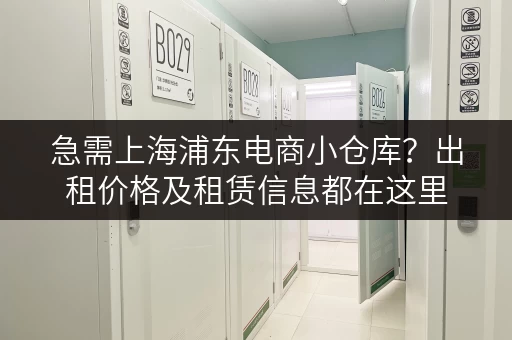 急需上海浦东电商小仓库？出租价格及租赁信息都在这里