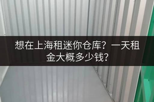 想在上海租迷你仓库？一天租金大概多少钱？