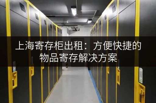 上海寄存柜出租：方便快捷的物品寄存解决方案