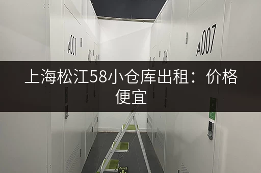 上海松江58小仓库出租：价格便宜，位置优越