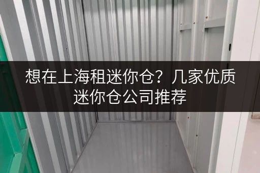 想在上海租迷你仓？几家优质迷你仓公司推荐