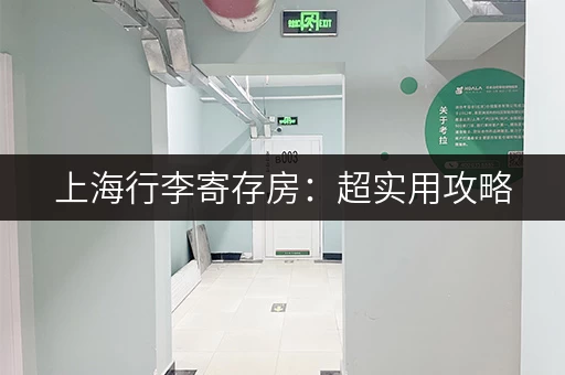 上海行李寄存房：超实用攻略，帮你轻松游玩魔都