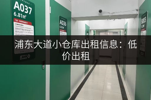浦东大道小仓库出租信息：低价出租，交通便利！