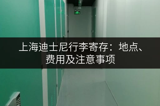 上海迪士尼行李寄存：地点、费用及注意事项