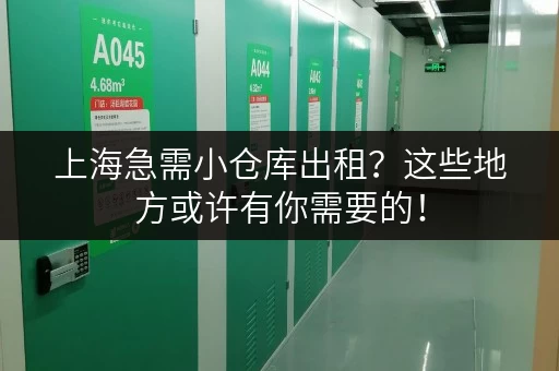 上海急需小仓库出租？这些地方或许有你需要的！