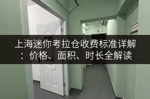 上海迷你考拉仓收费标准详解：价格、面积、时长全解读