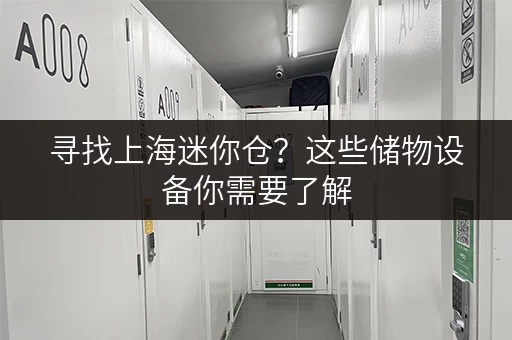 寻找上海迷你仓？这些储物设备你需要了解
