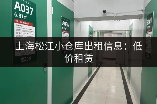 上海松江小仓库出租信息：低价租赁，多种面积选择
