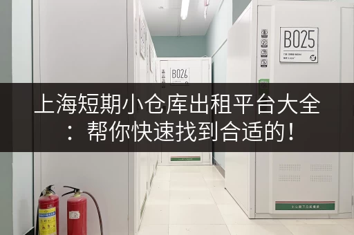 上海短期小仓库出租平台大全：帮你快速找到合适的！