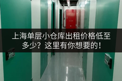 上海单层小仓库出租价格低至多少？这里有你想要的！