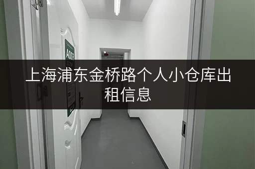 上海浦东金桥路个人小仓库出租信息，多种选择，总有一款适合您！