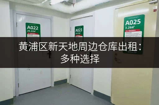 黄浦区新天地周边仓库出租：多种选择，满足您的仓储需求