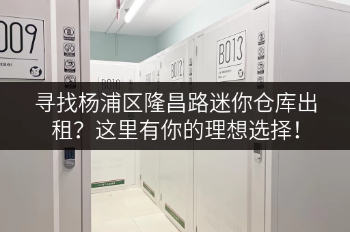 寻找杨浦区隆昌路迷你仓库出租？这里有你的理想选择！