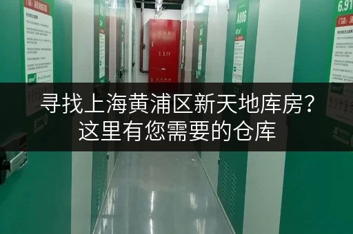 寻找上海黄浦区新天地库房？这里有您需要的仓库