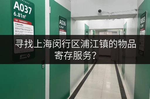 寻找上海闵行区浦江镇的物品寄存服务？