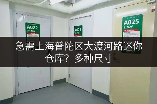 急需上海普陀区大渡河路迷你仓库？多种尺寸，任您选择！
