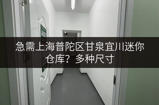 急需上海普陀区甘泉宜川迷你仓库？多种尺寸，拎包入住，随时可看！