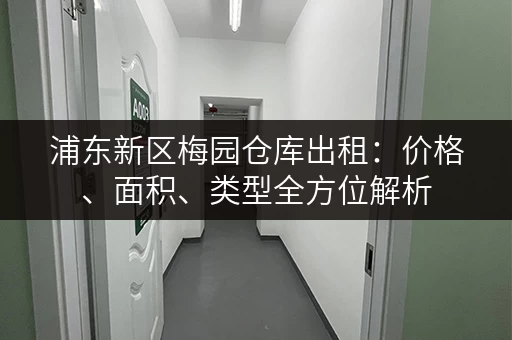 浦东新区梅园仓库出租：价格、面积、类型全方位解析