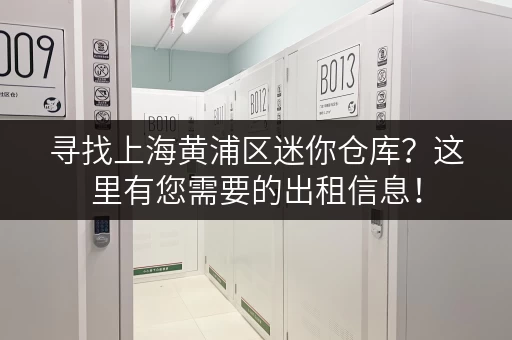 寻找上海黄浦区迷你仓库？这里有您需要的出租信息！