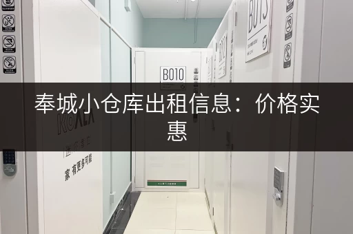 奉城小仓库出租信息：价格实惠，位置优越，交通便利