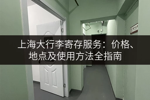 上海大行李寄存服务：价格、地点及使用方法全指南