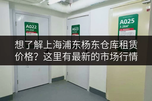 想了解上海浦东杨东仓库租赁价格？这里有最新的市场行情分析