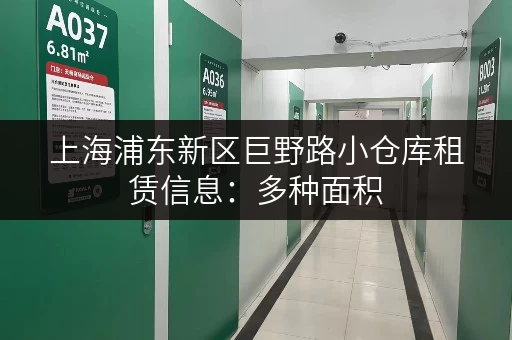 上海浦东新区巨野路小仓库租赁信息：多种面积，灵活租期，安全可靠